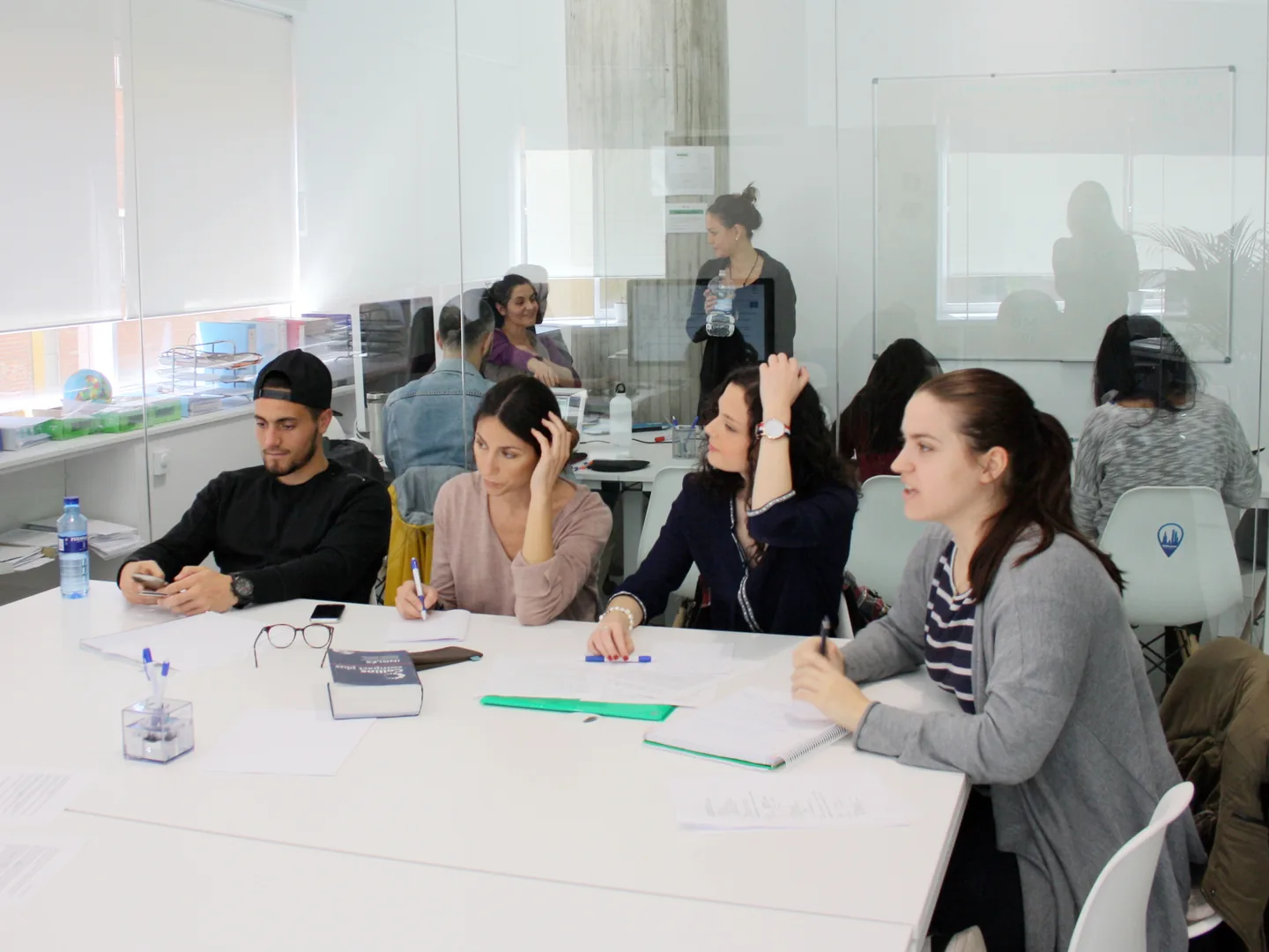 A classroom at Exam Madrid Academy in Argüelles, Madrid