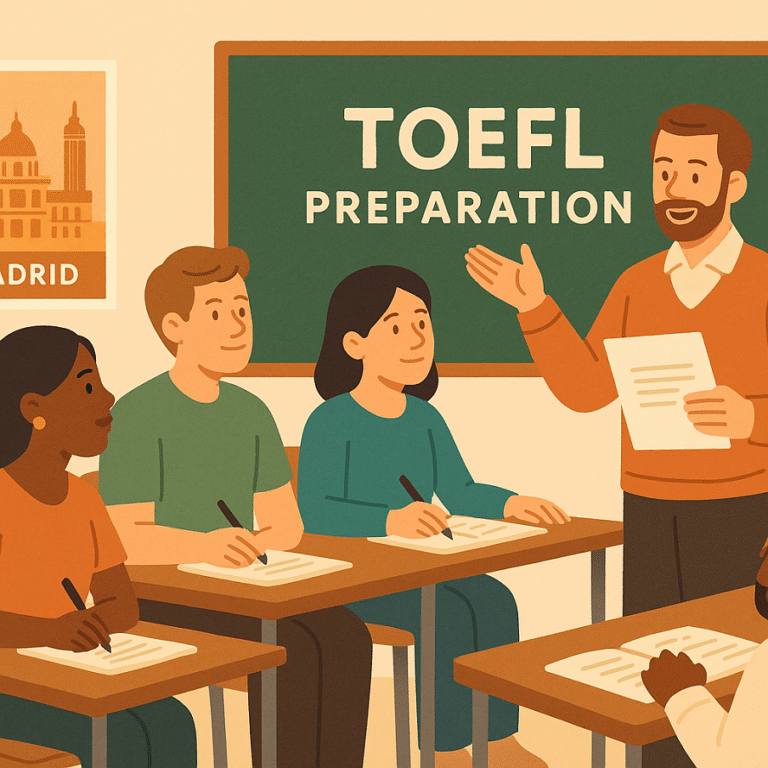 Curso presencial de preparación TOEFL en Madrid con grupo reducido y profesor experto