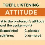 Ejemplo real de pregunta de actitud del hablante en la sección de Listening del TOEFL