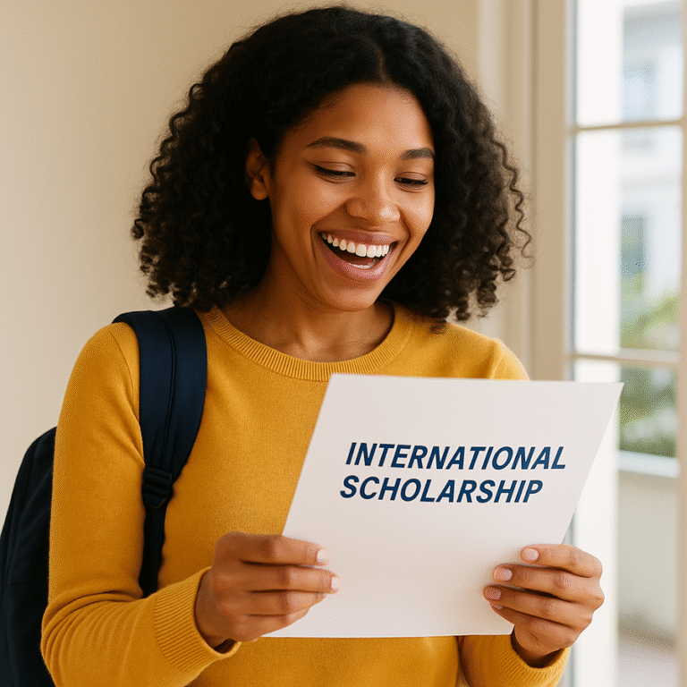 Estudiante que usó su puntuación TOEFL para obtener una beca internacional