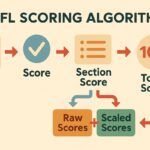 Gráfico explicando cómo funciona el algoritmo de puntuación del TOEFL